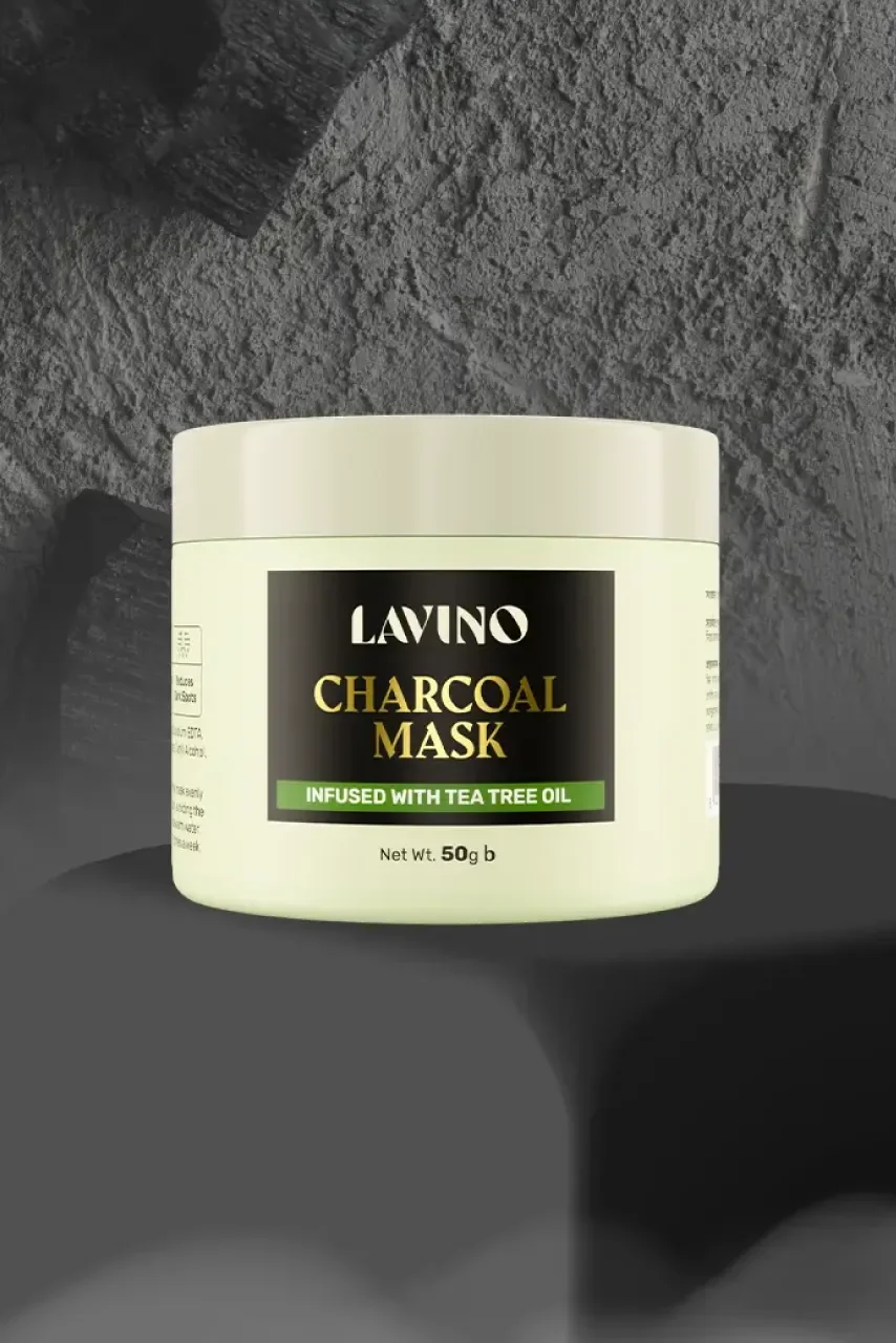 Lavino Charcoal Mask Infused With Tea Tree Oil (50gm)