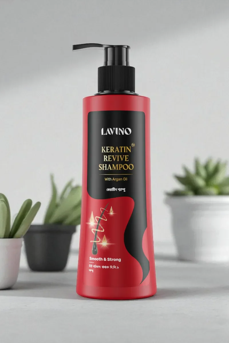 Lavino Keratin Revive Shampoo with Argan Oil (350ml)