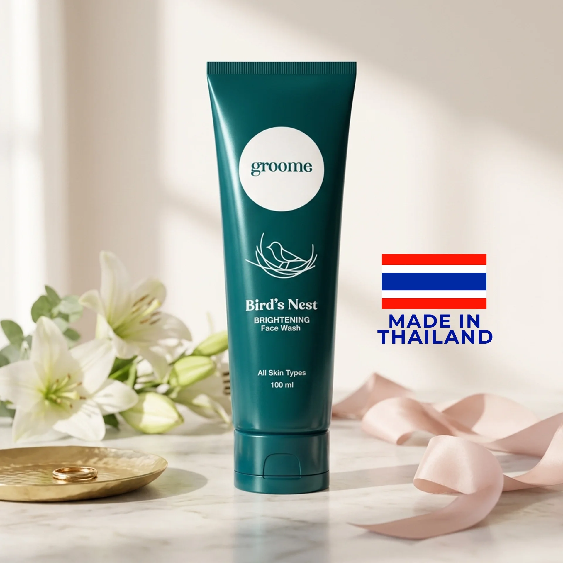 Groome Bird's Nest Brightening Face Wash (100ml)