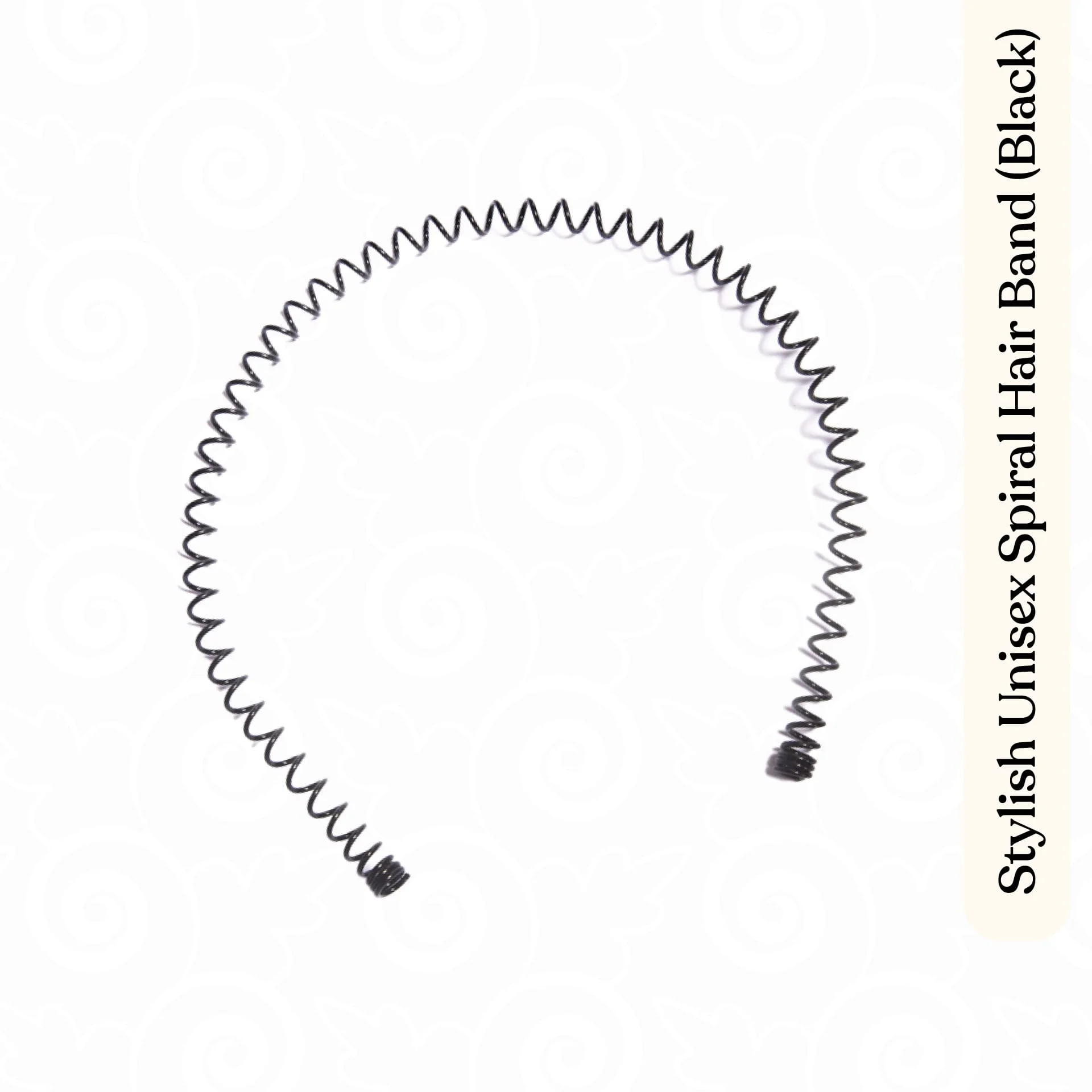 Groome Stylish Unisex Spiral Hair Band (Black)